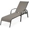 2 Pcs Outdoor Patio Lounge Chair Chaise Fabric with Adjustable Reclining Armrest